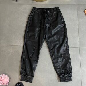 Faux leather pants